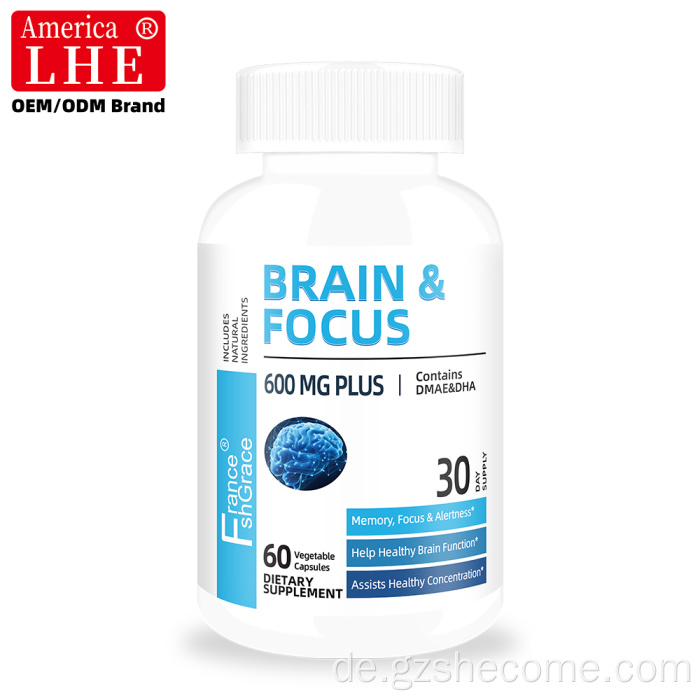 Shecome Brain Focus Kapseln zur Unterstützung der Gedächtniskonzentration